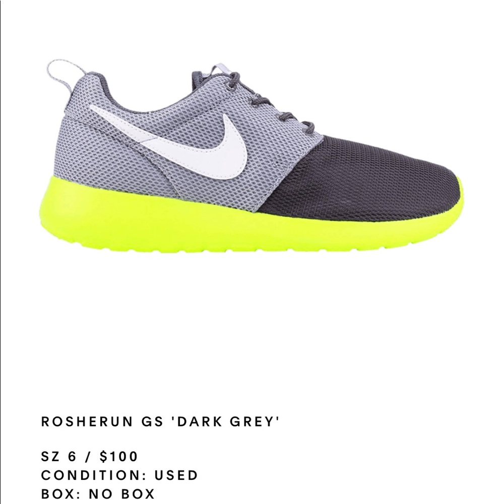 NIKE ROSHERUN GS “DARK GREY”